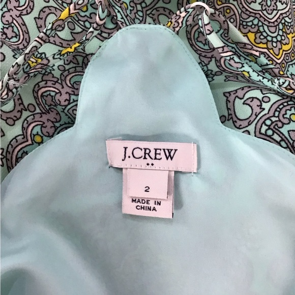 J Crew Paisley Scalloped a Racerback Cami Blouse - Picture 7 of 8